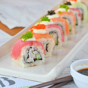 Best Rainbow Roll in Lahore | Bamboo Union